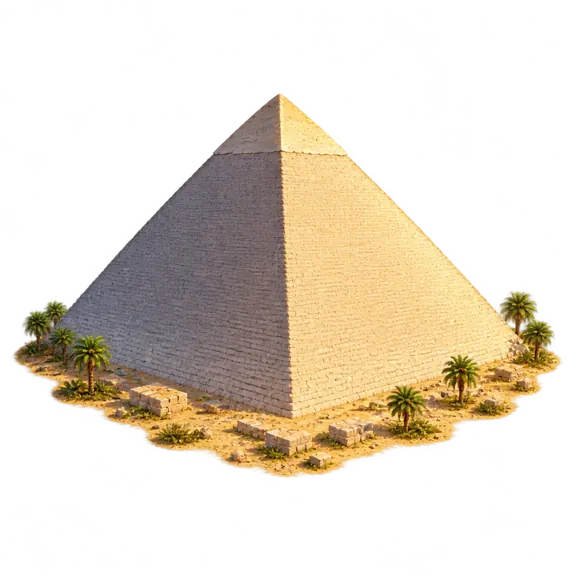 The Giza world in TimeCrafters, with its restored landmark in view