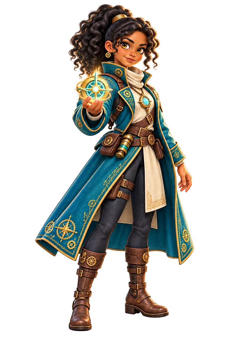Nuri, the amber-eyed Guardian of the Crown of Time