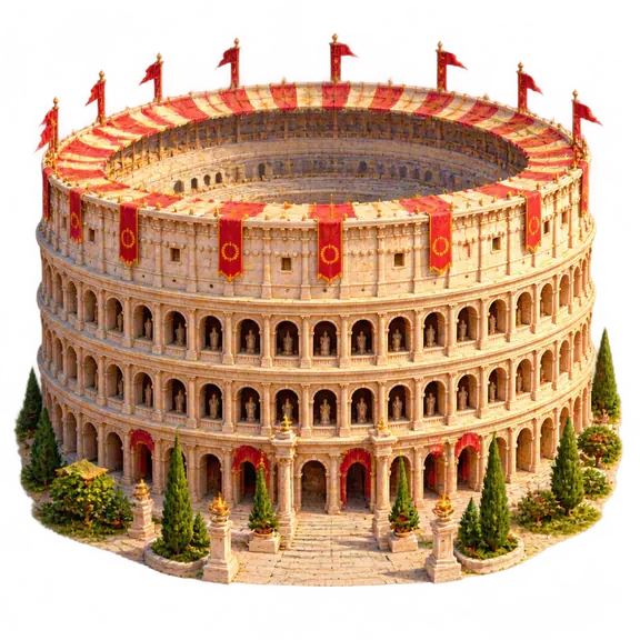 The Colosseum world in TimeCrafters, set in Rome